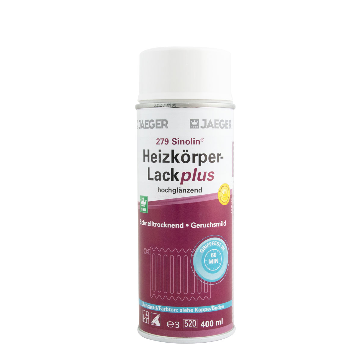 Jaeger Sinolin Heizkörperlack Plus 279 anthrazitgrau hochglänzend 400ml, hitzefester Acryllack, Heizkörperlackspray