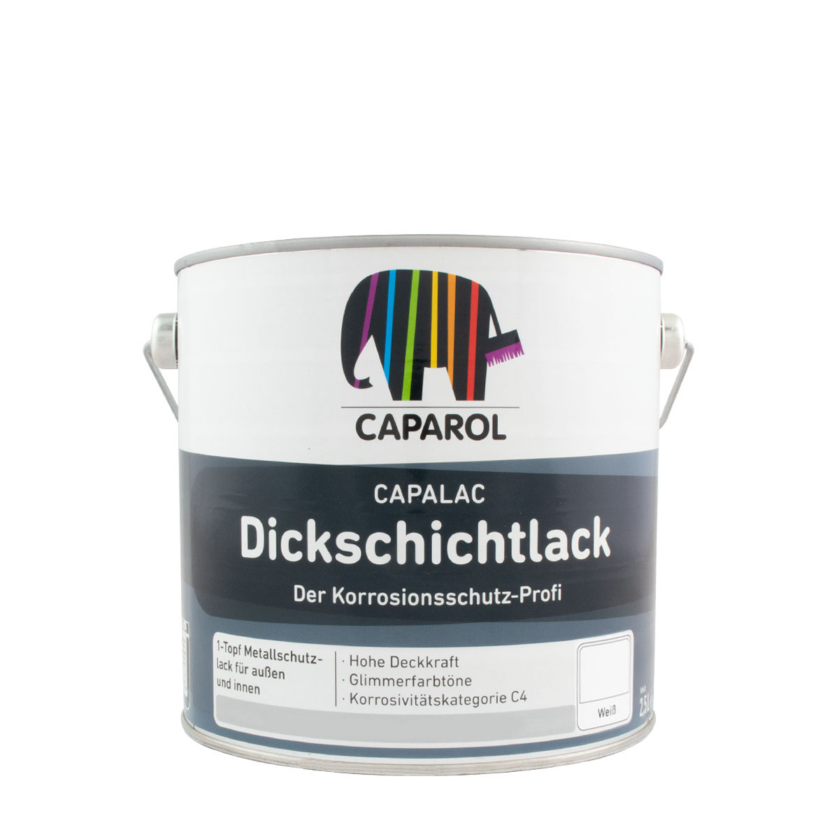 Caparol Capalac Dickschichtlack 2,5L weiß, Korrosionsschutz, Schutzlack