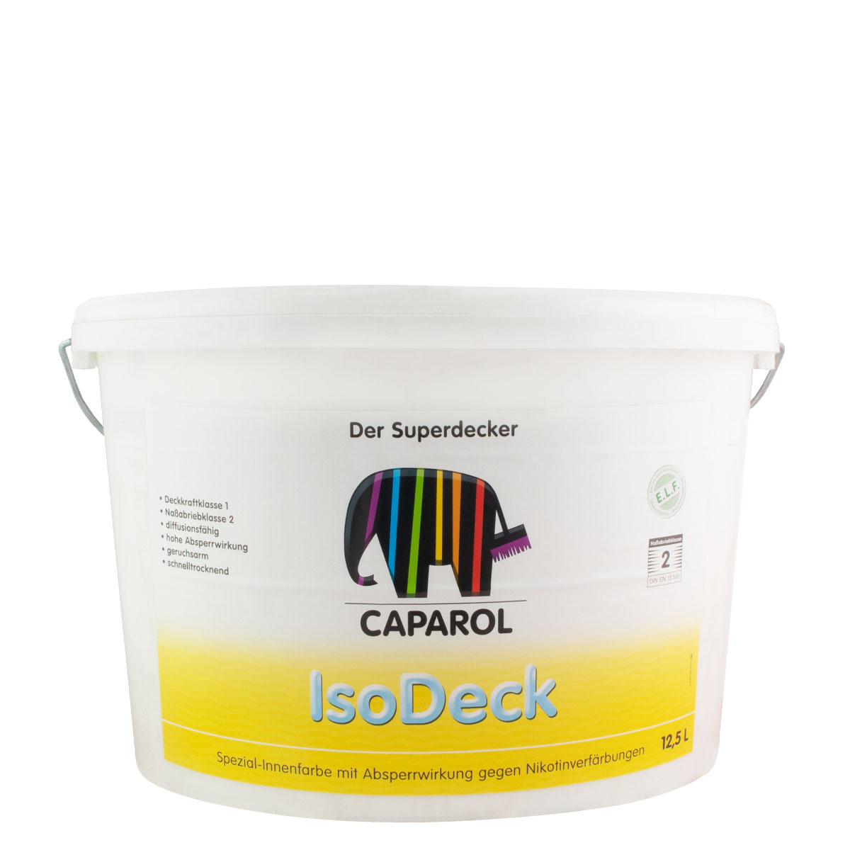 Caparol IsoDeck 12,5L weiß, Wandfarbe, Nikotinfarbe, Isolierfarbe