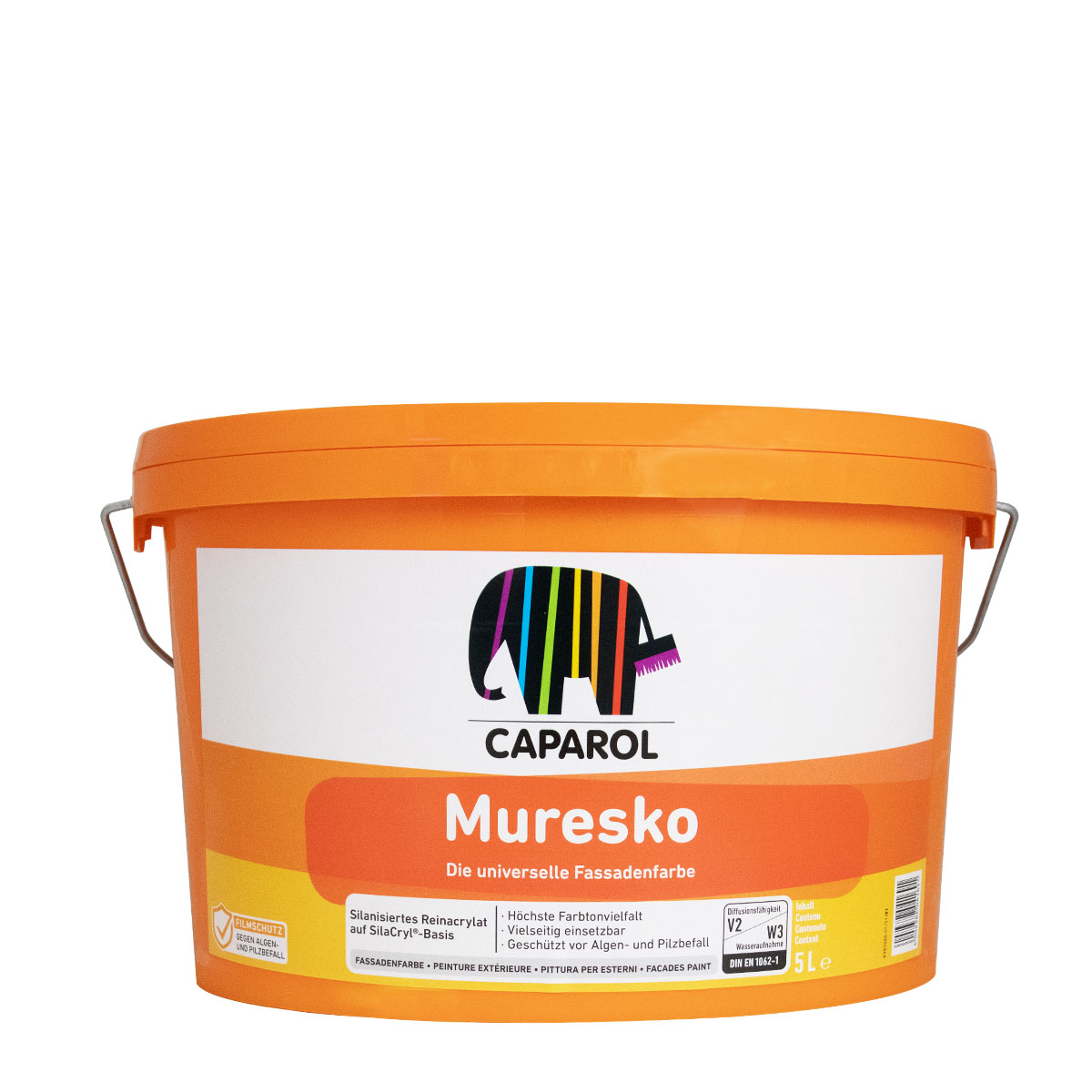 Caparol Muresko SilaCryl Fassadenfarbe 5L weiss, Reinacrylat-Fassadenfarbe