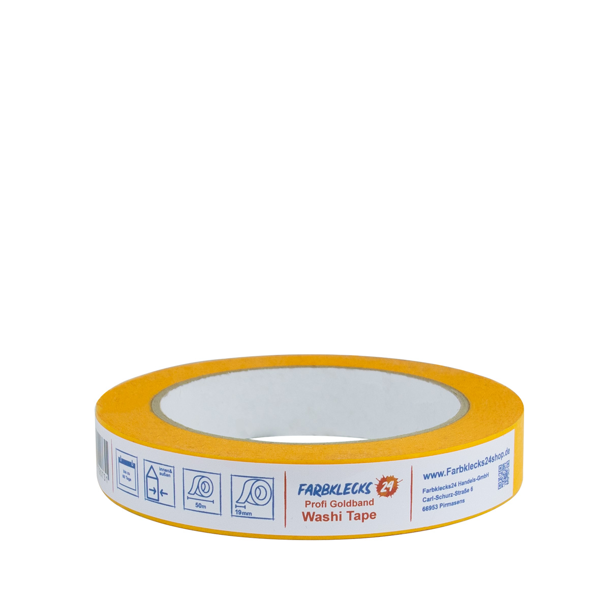 Profi Goldband Washi Tape 50m UV60 19mm, Klebeband, Malerkrepp