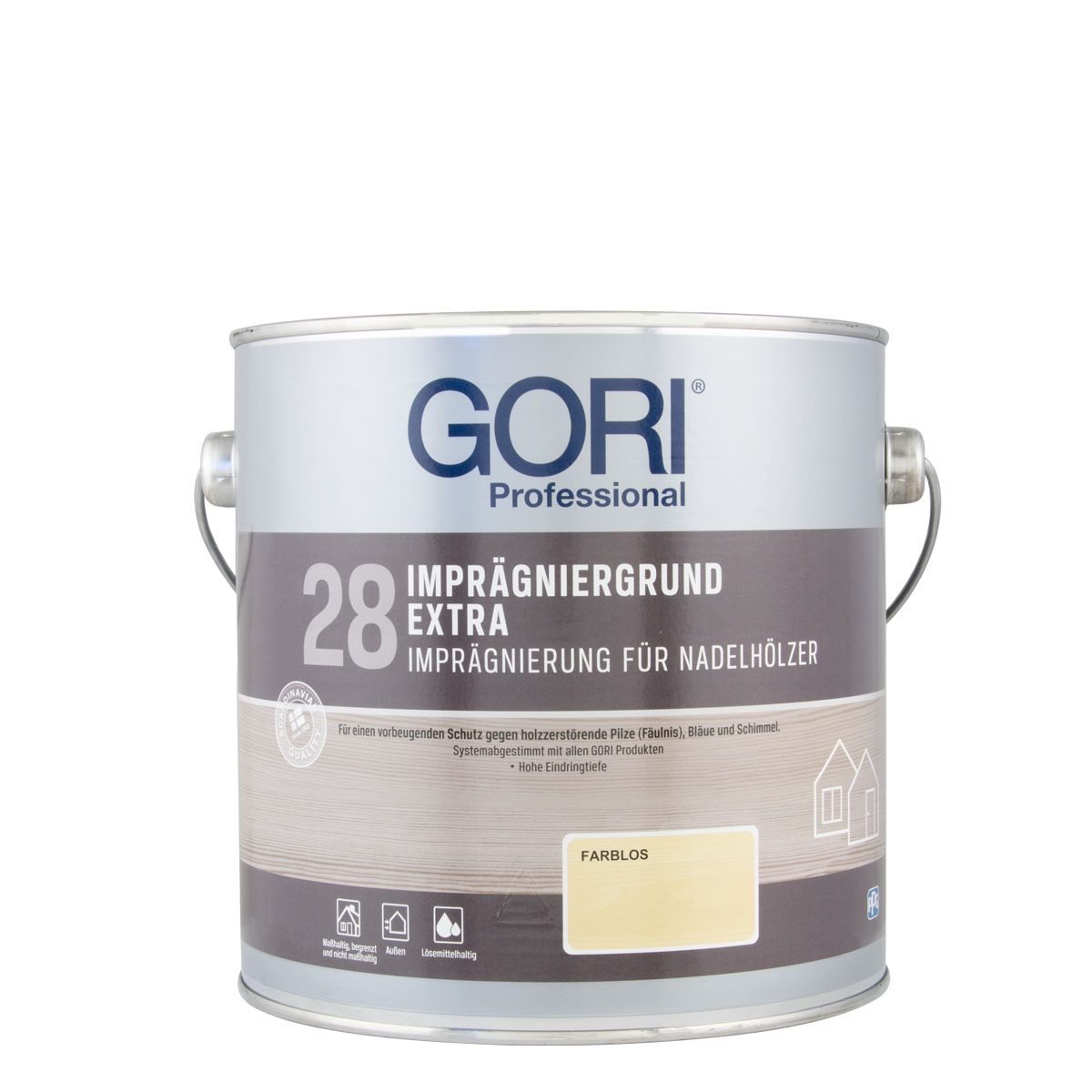Gori 28 Imprägniergrund Extra 2,5L farblos, Bläueschutz, Holzschutzmittel
