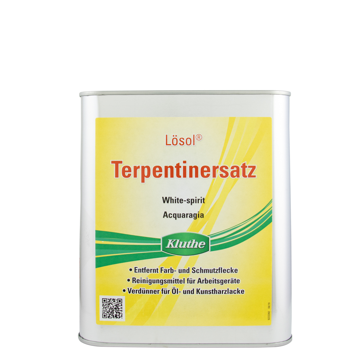 Kluthe Lösol Terpentinersatz 3L, hochwertiges Lösungsmittel, Verdünnung, Reinigungsmittel