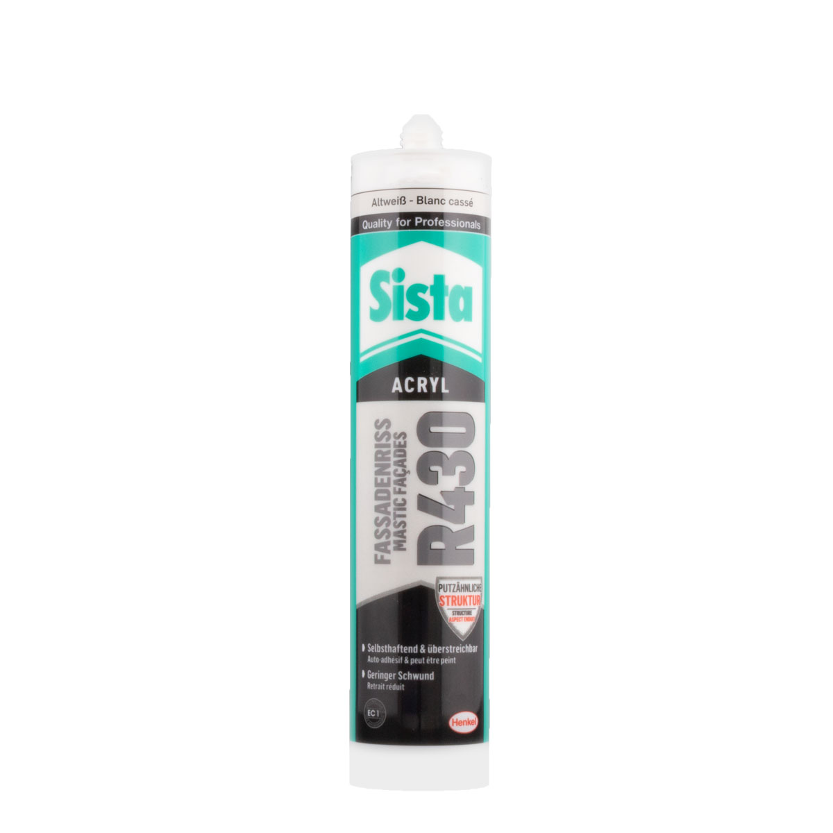 Sista R430 Fassadenriss Acryl 300ml altweiß, Acryldichtstoff, Maler Acryl, Fugendichtmasse