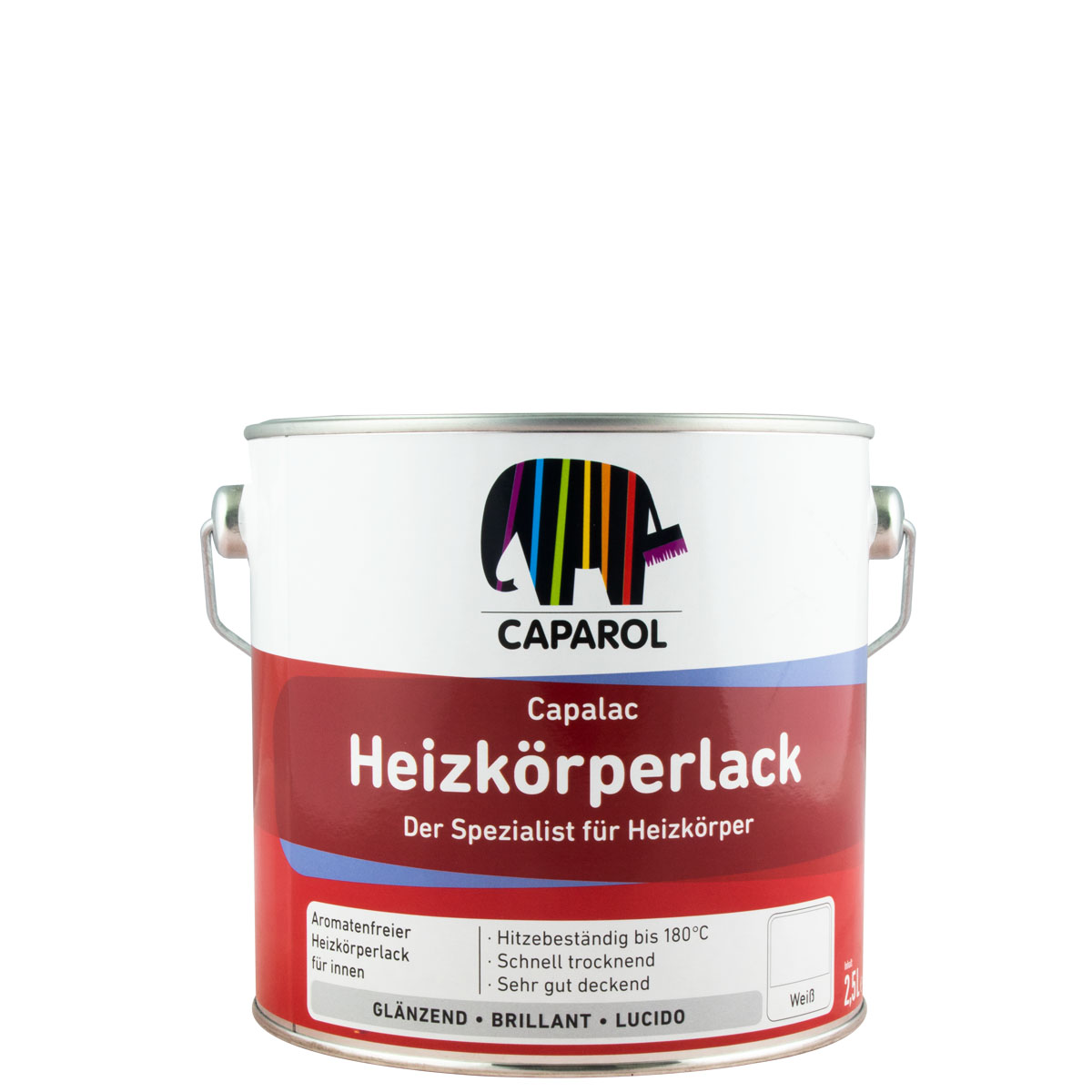 Caparol Capalac Heizkörperlack 2,5l, weiß, hitzebeständig, Alkydharz