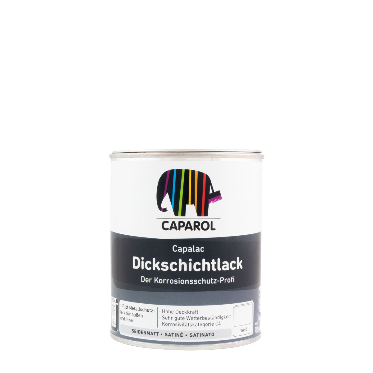 Caparol Capalac Dickschichtlack 0,75L weiß, Korrosionsschutz, Schutzlack