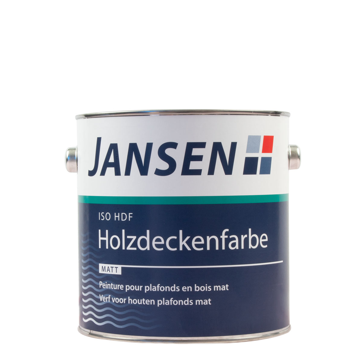 Jansen ISO-HDF Holzdeckenfarbe weiss 2,5L matt, 3in1 deckende Holzfarbe, Isolierfarbe