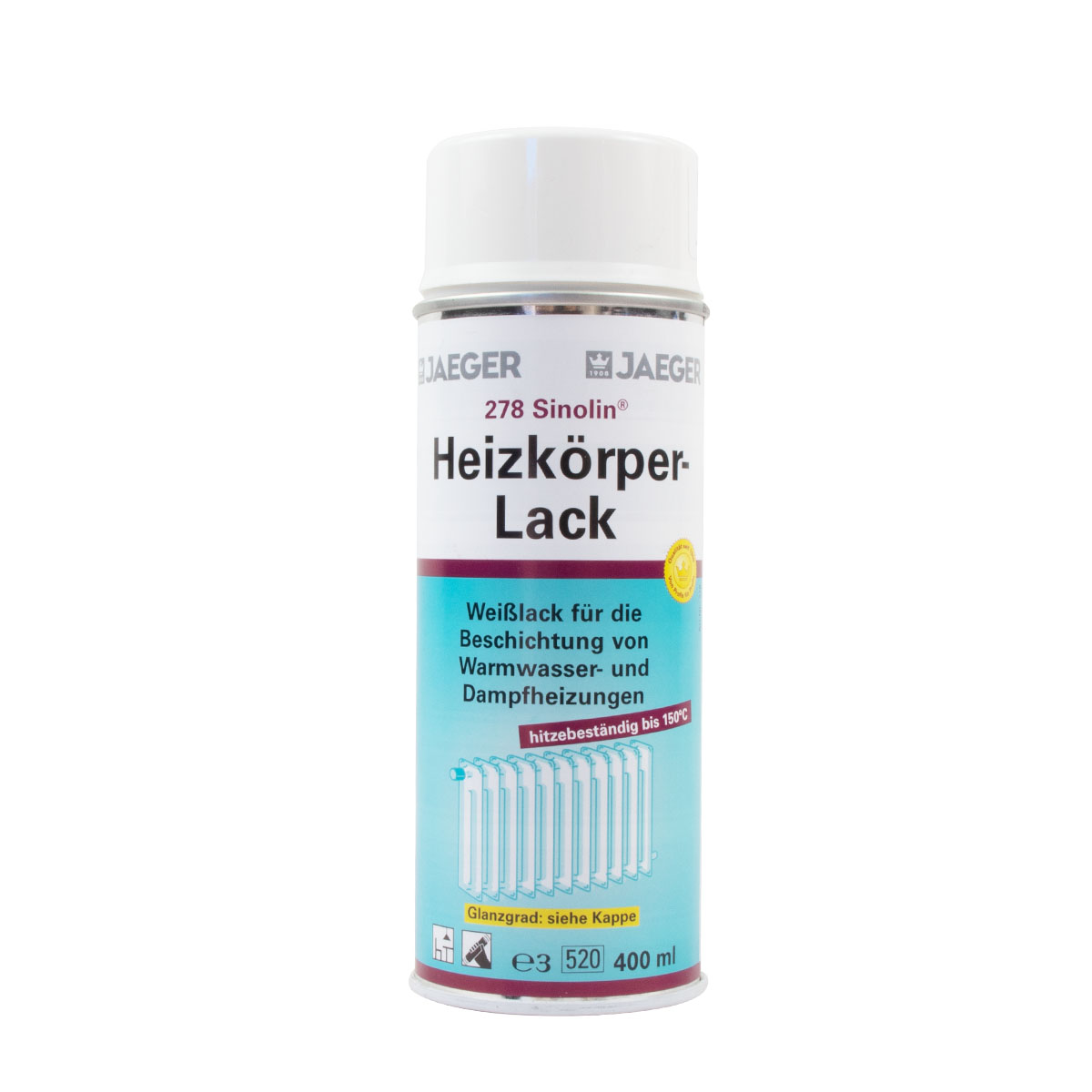 Jaeger Sinolin Heizkörperlack Spray 278 weiss 400ml seidenglänzend