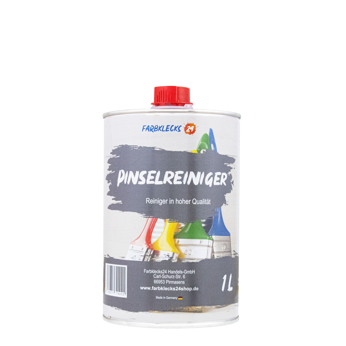Farbklecks24 Pinselreiniger 1L, Hochwertiger Reiniger für Pinsel, Walzen und Werkzeuge
