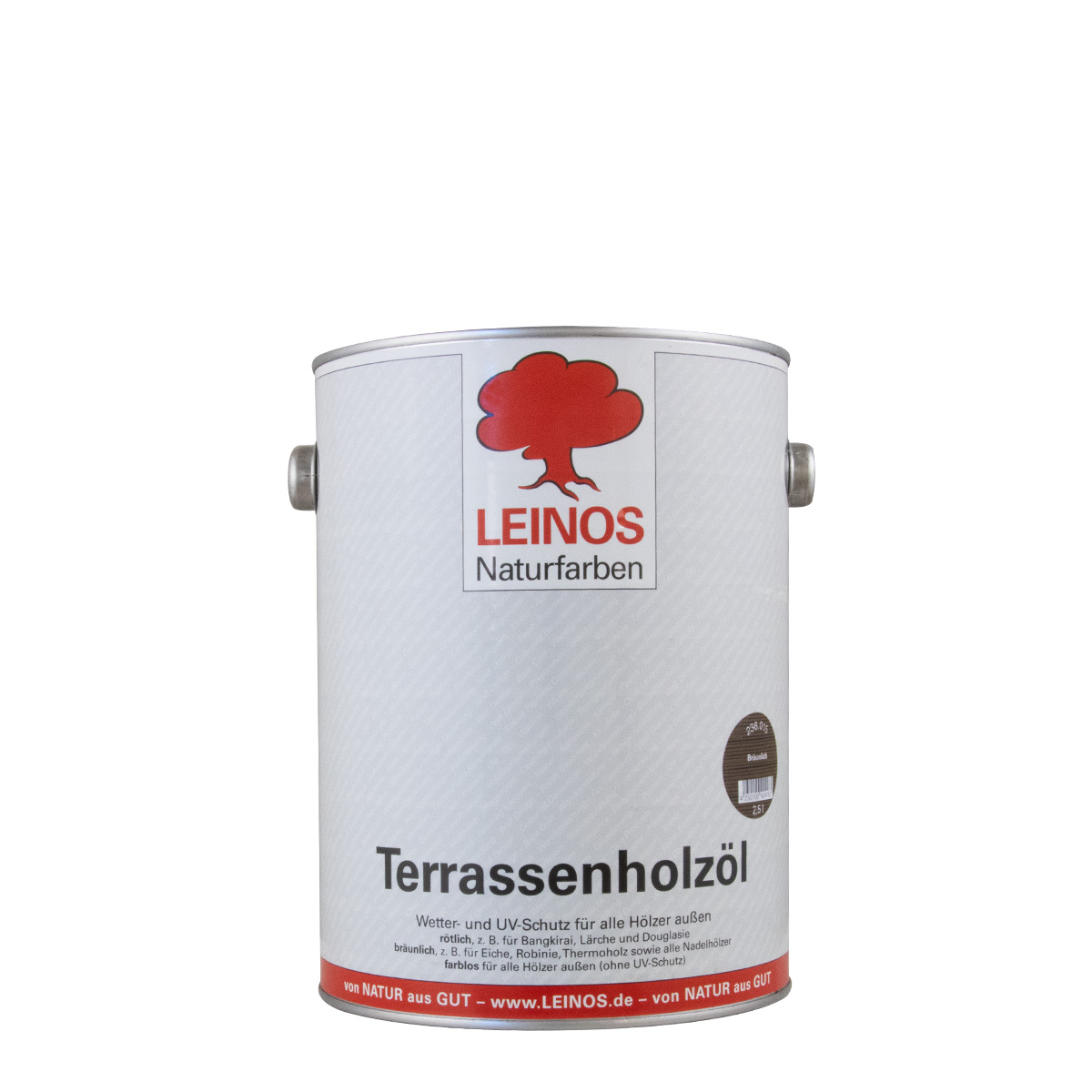 Leinos Terrassenholzöl 236 2,5L bräunlich, Holzöl, Terrassenöl