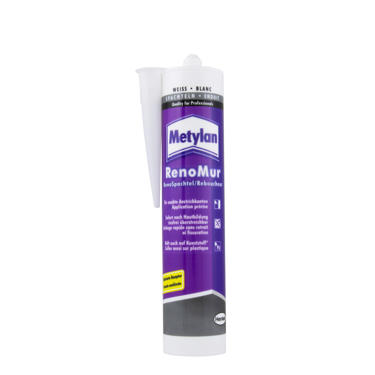 Metylan RenoSpachtel 300ml, Kartuschen Spachtelmasse, Fertigspachtel, Fugenspachtel