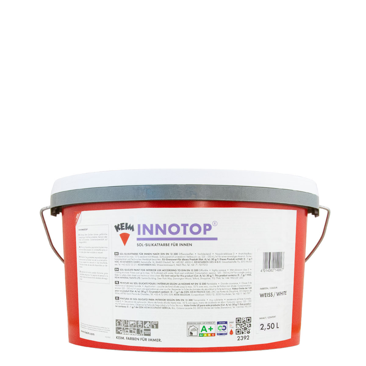 Keim Innotop 2,5L weiß, Wandfarbe, Sol Silikatfarbe