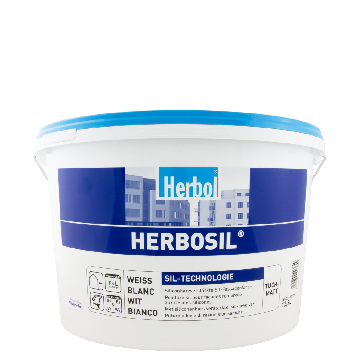 Herbol Herbosil 12,5L weiss tuchmatt, siliconharzverstärkte Fassadenfarbe