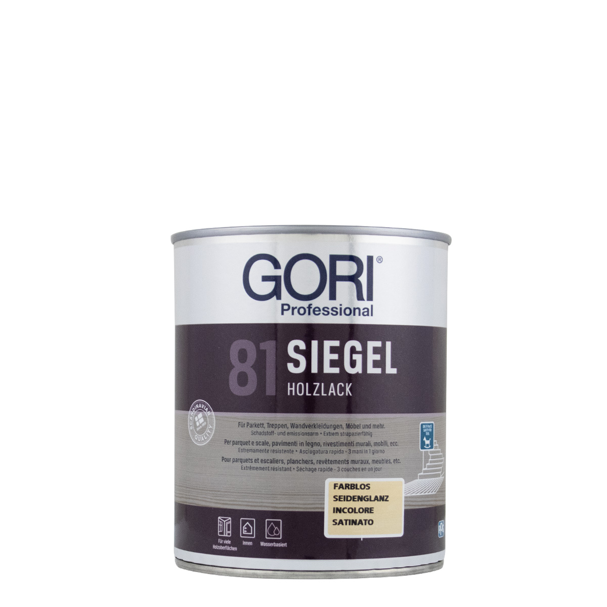 Gori 81 Siegel Holzlack 0,75L farblos seidenglänzend
