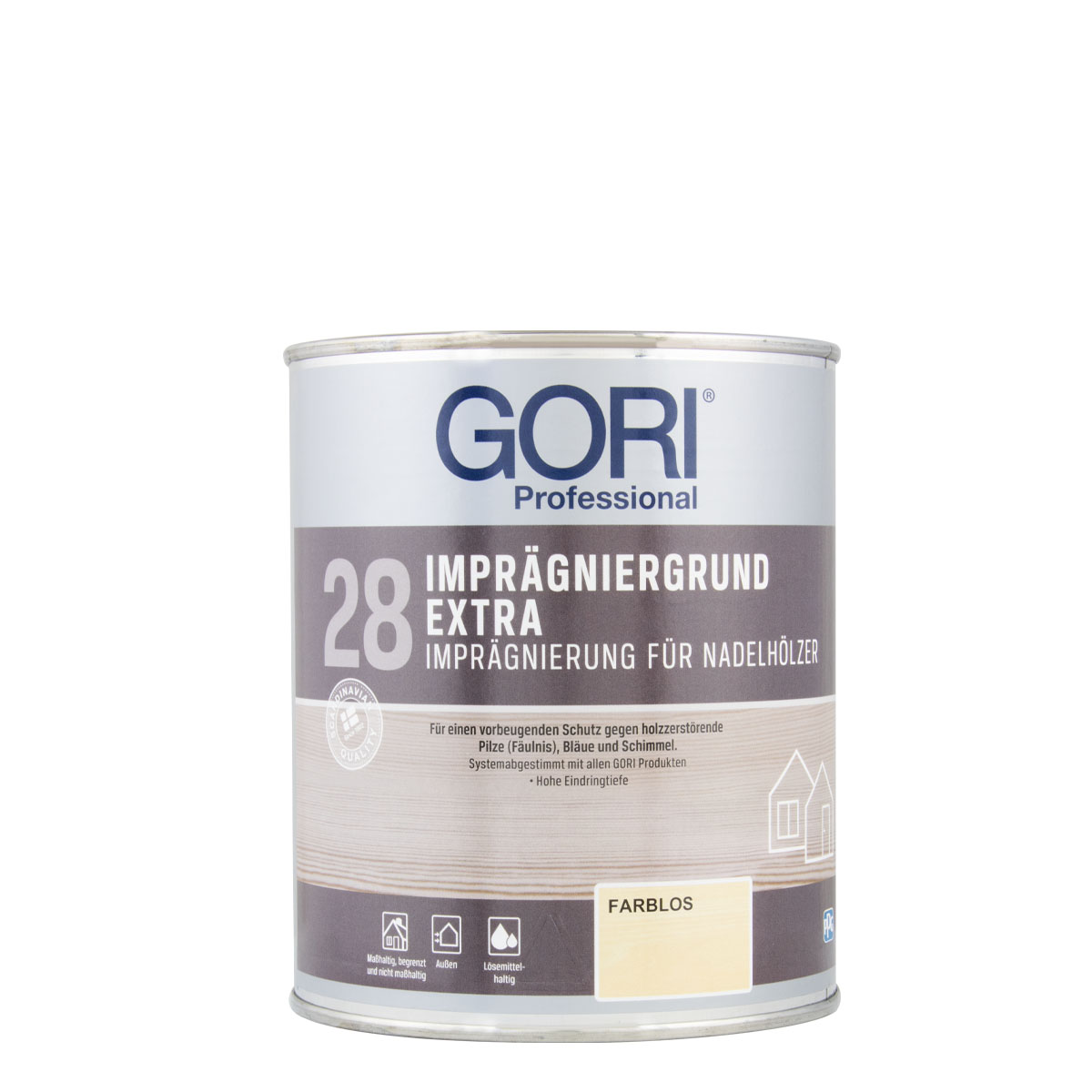 Gori 28 Imprägniergrund Extra 0,75L farblos, Bläueschutz, Holzschutzmittel