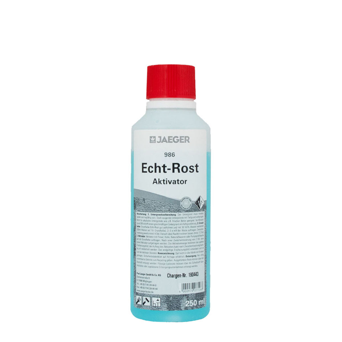 Jaeger Echt-Rost Aktivator 986 250ml, Oxidationsmittel für Rost Optik