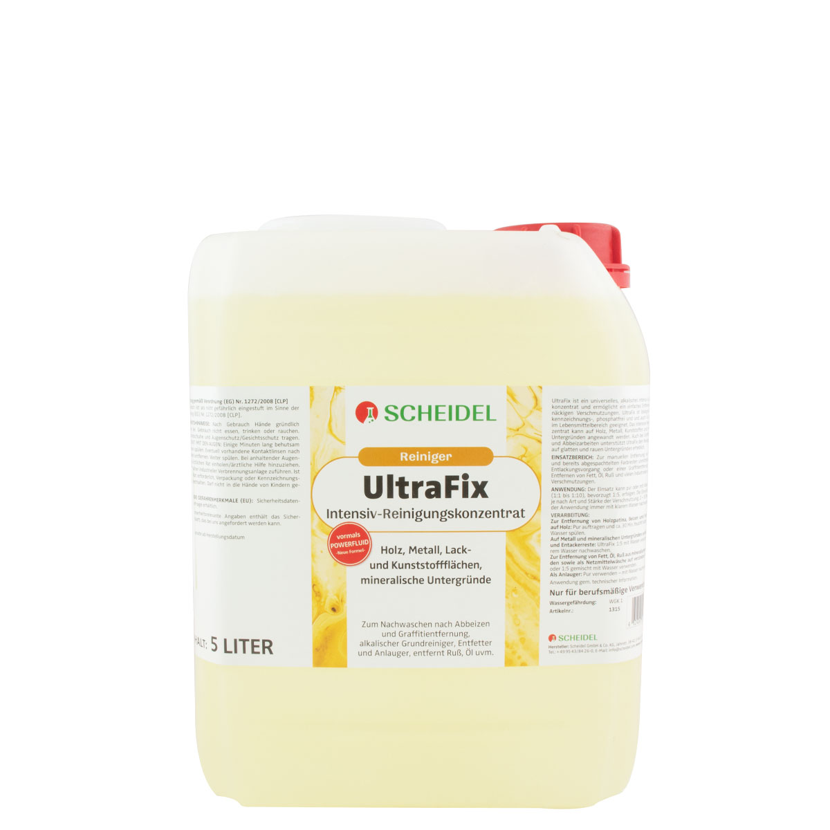 Scheidel UltraFix 5L intensives Reinigungskonzentrat, alkalischer Reiniger, Entfetter, Anlauger