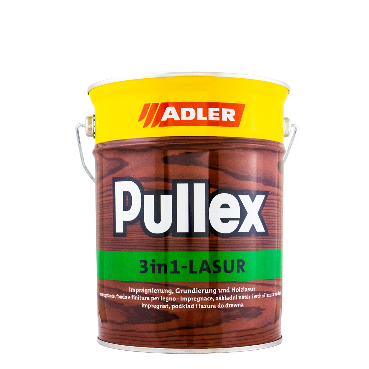 Adler Pullex 3in1 Lasur 5L Eiche, Holzlasur außen, Holzimprägnierung