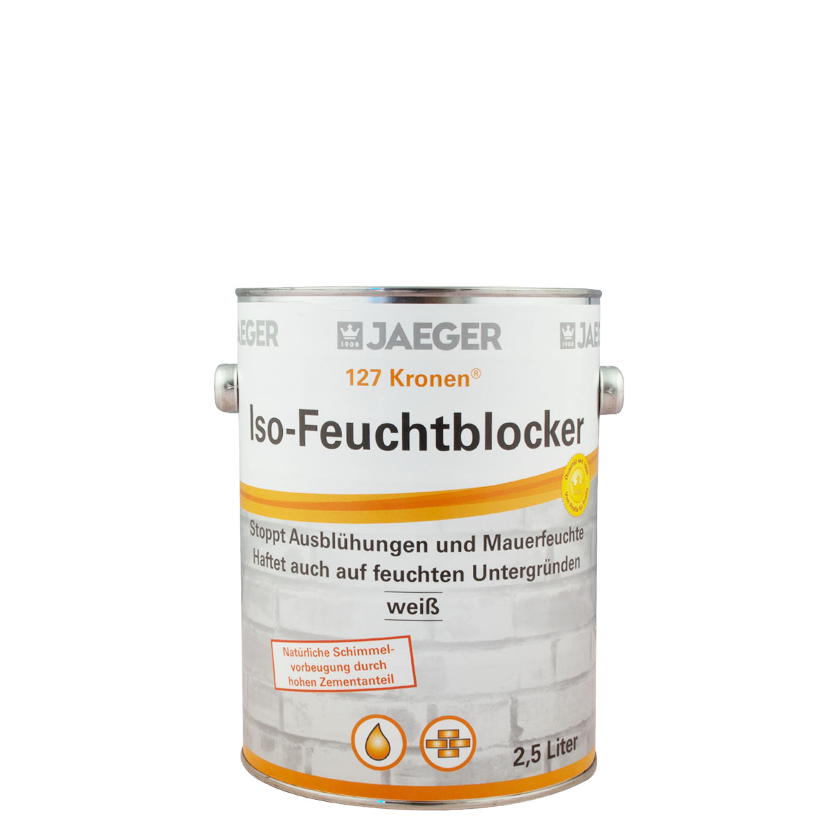 Jaeger Kronen Iso Feuchtblocker 127 weiss 2,5L, Isolierfarbe, Nikotinfarbe
