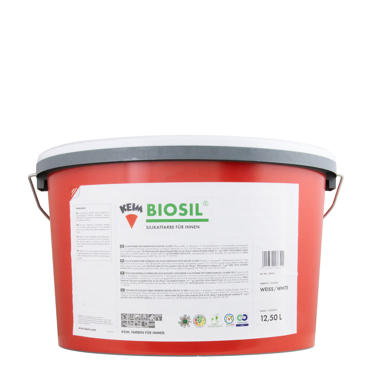 Keim Biosil 12,5L weiß, Silikatfarbe, Wandfarbe
