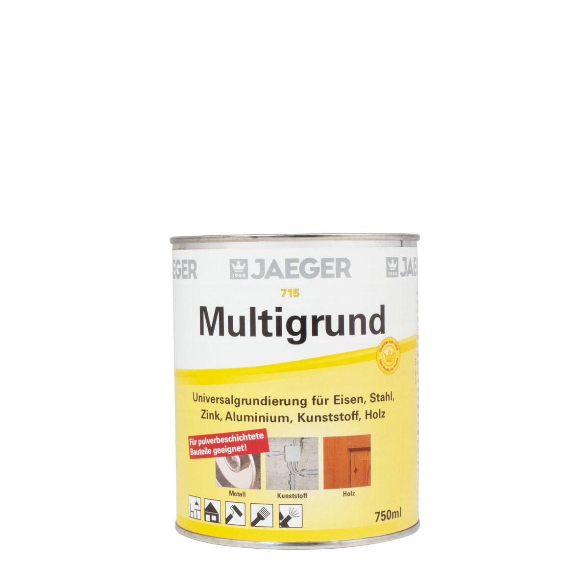 Jaeger Multigrund 715 Universalgrundierung 750ml grau RAL 7001, Grundierung, Haftgrund