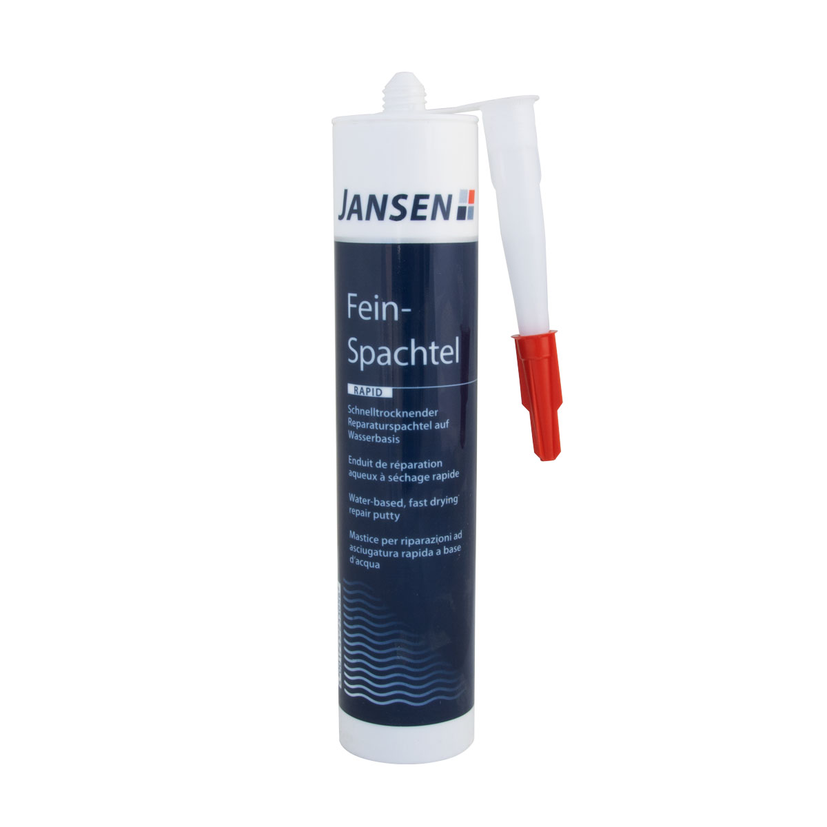 Jansen Feinspachtel Rapid 600g Kartusche, Spachtelmasse, Reparaturspachtel, Holzspachtel, Füllspachtel