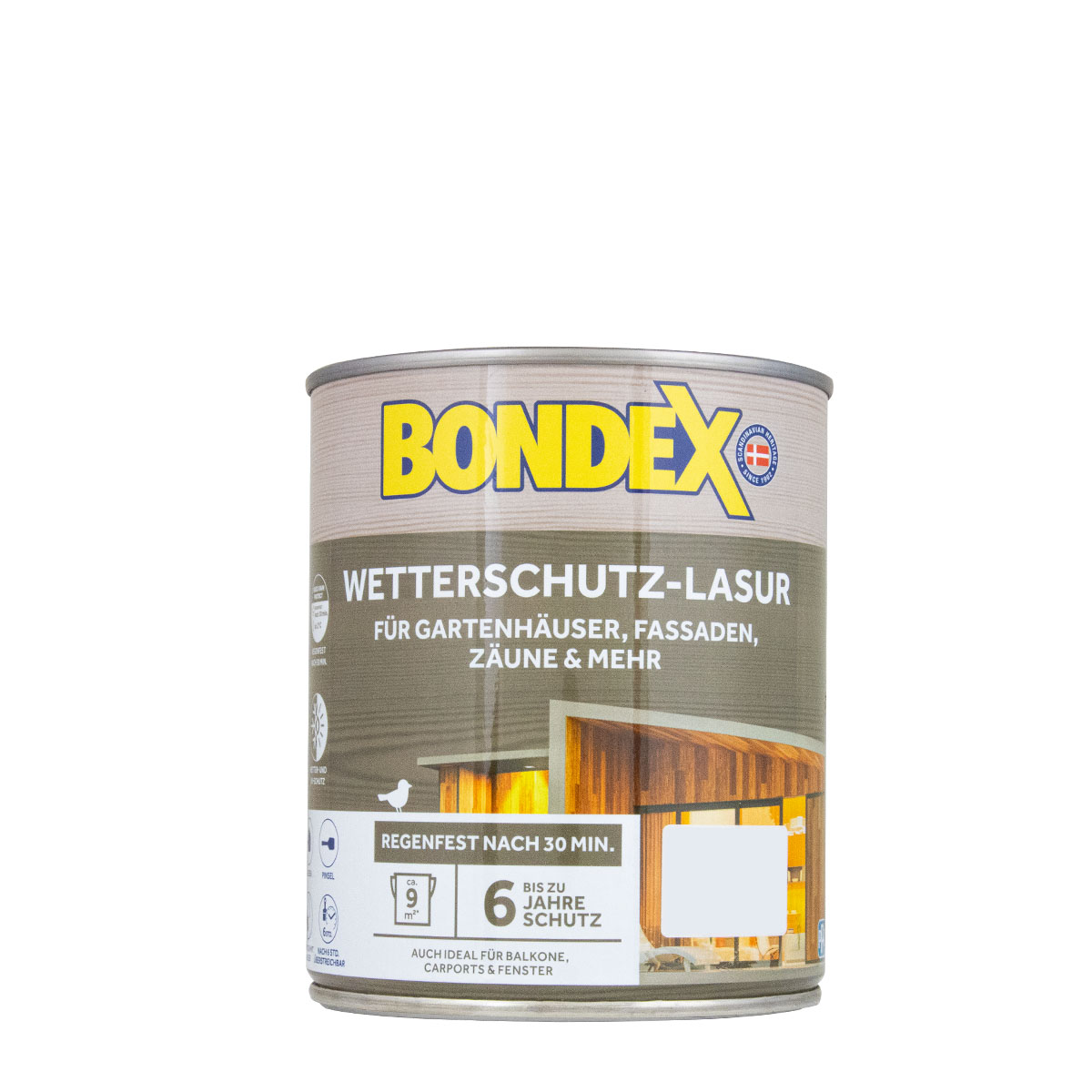 Bondex Wetterschutz-Lasur 750ml dunkelgrau, Holzschutzlasur, Holzlasur