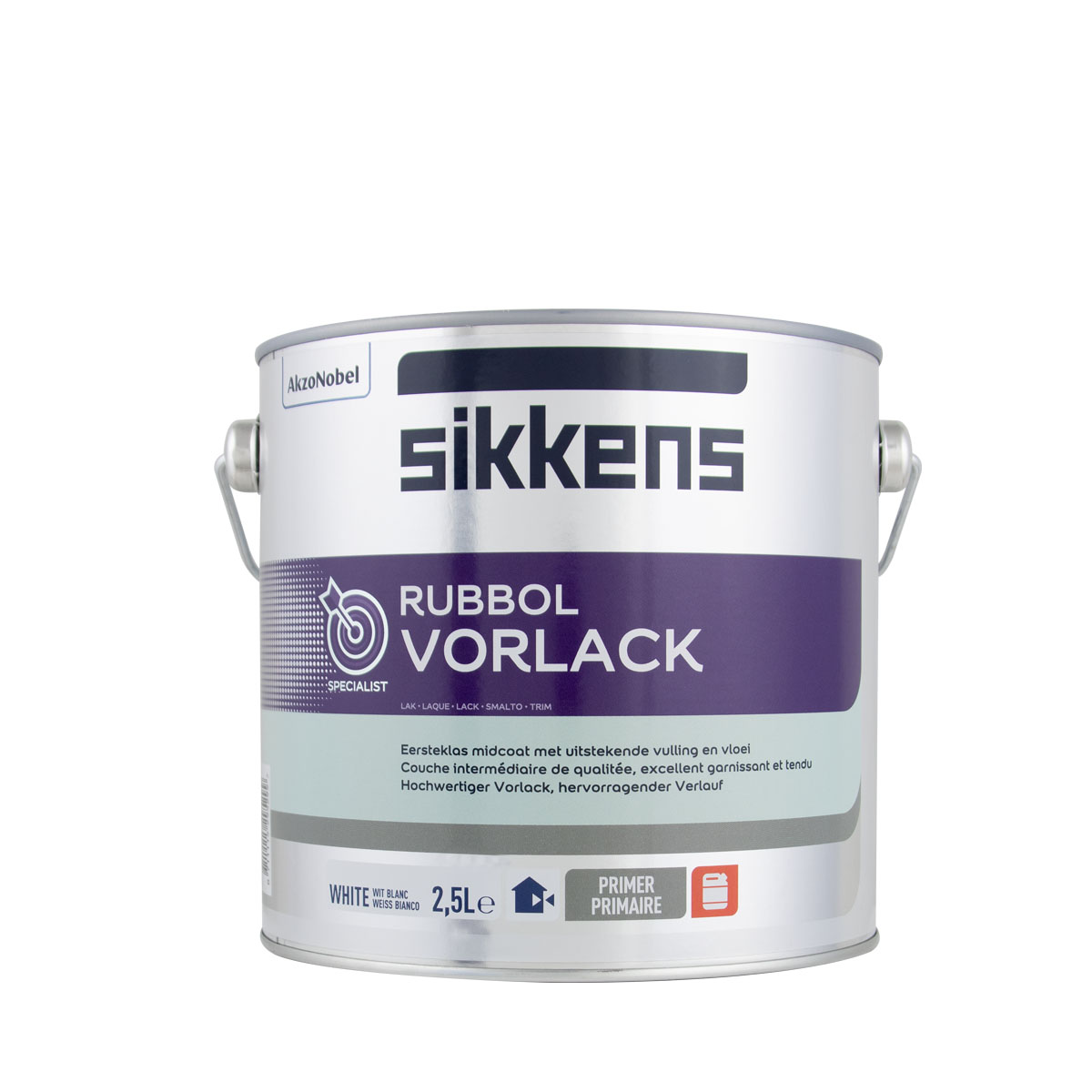 Sikkens Rubbol Vorlack Plus weiss 2,5L , alkydharz