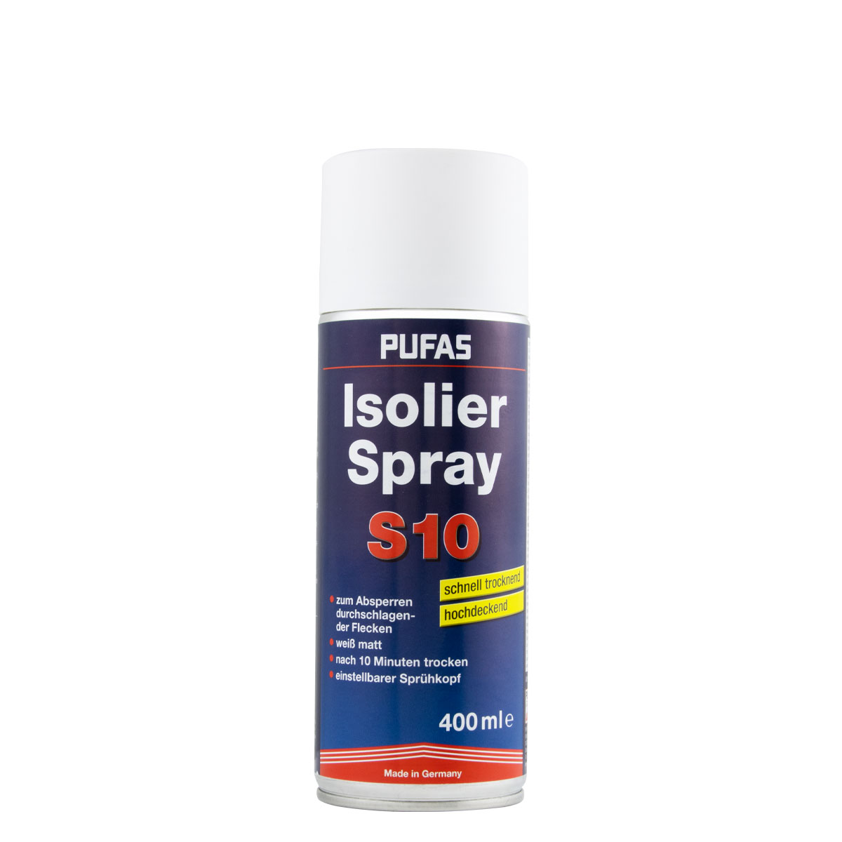 Pufas Isolierspray S10 400ml, Isoliergrund, Fleckenblocker