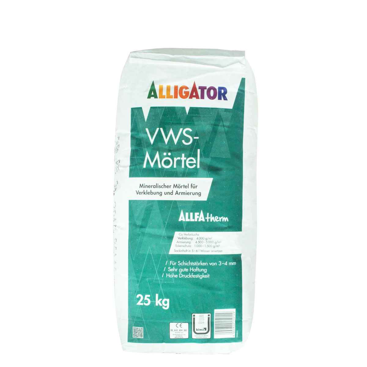 Alligator VWS Mörtel 25kg lichtgrau, Spachtelmasse, Airless-Spachtel, wasserabweisend