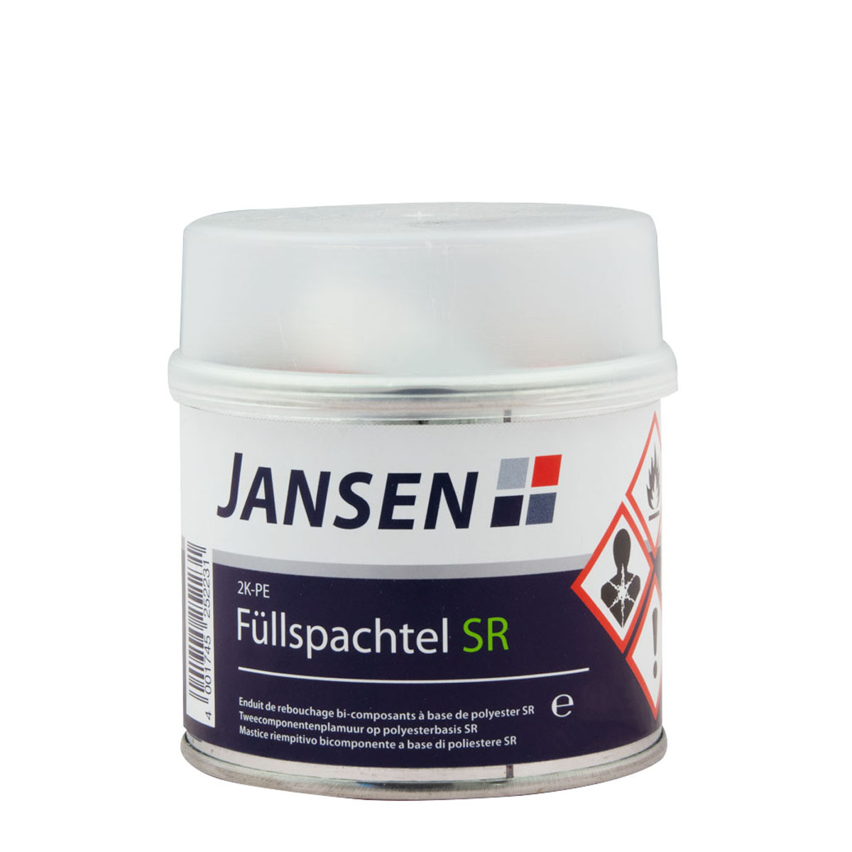 Jansen 2K-PE Füllspachtel SR 1kg, Spachtelmasse, Polyesterspachtel styrolreduziert