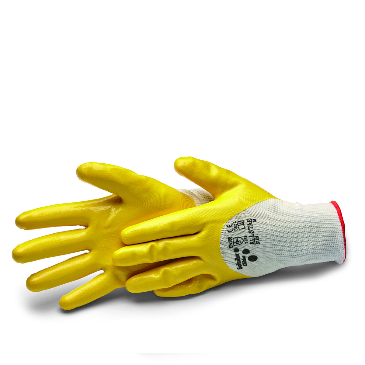 Schuller Arbeitshandschuhe Allstar Sun Größe L #42571, Nitril Montagehandschuhe