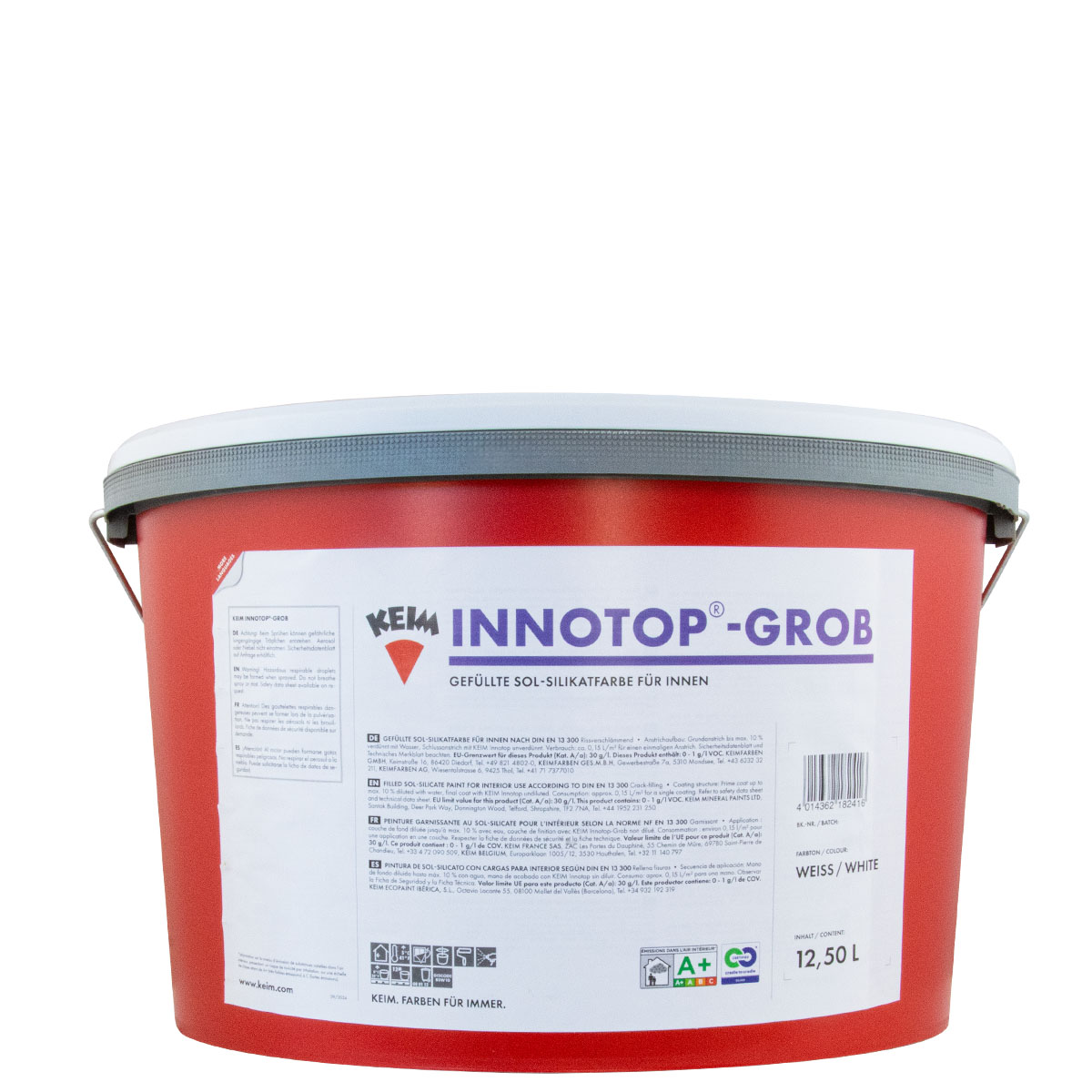 Keim Innotop Grob 12,5L weiß, Sol Silikatfarbe, Grundierfarbe