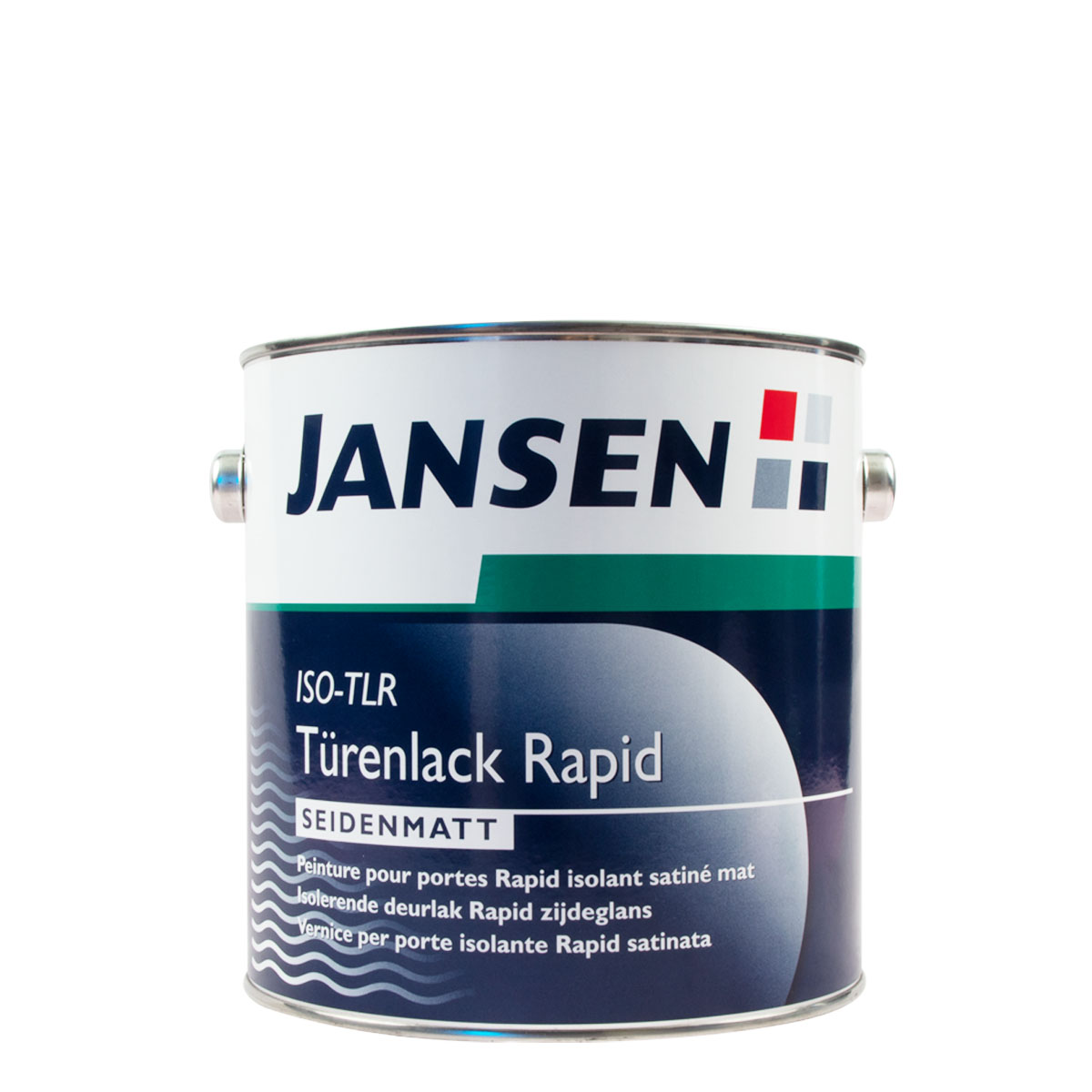 Jansen ISO-TLR Türenlack rapid weiss 2,5L seidenmatt, Acryllack, Isolierfarbe, Weißlack