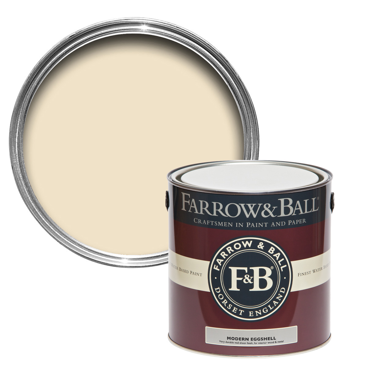 Farrow & Ball Modern Eggshell 2,5L, Lack, Möbellack, Türenlack