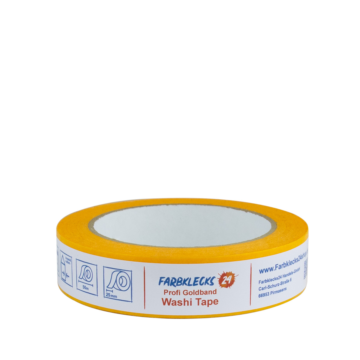 Profi Goldband Washi Tape 50m UV60 25mm, Klebeband, Malerkrepp
