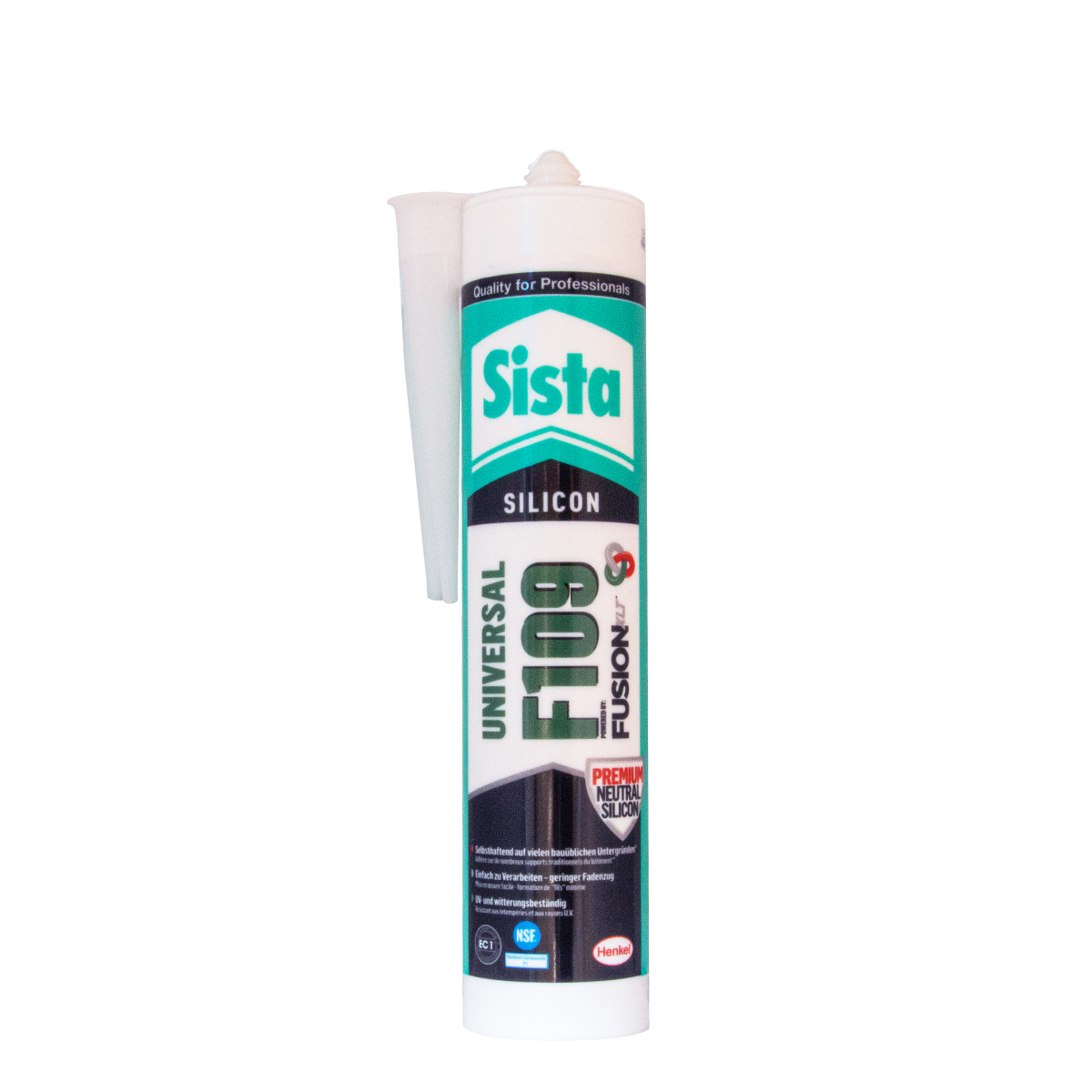 Sista Silikon F109 Fusion 300ml weiß, neutralvernetzter Silikondichtstoff, Dichtstoff