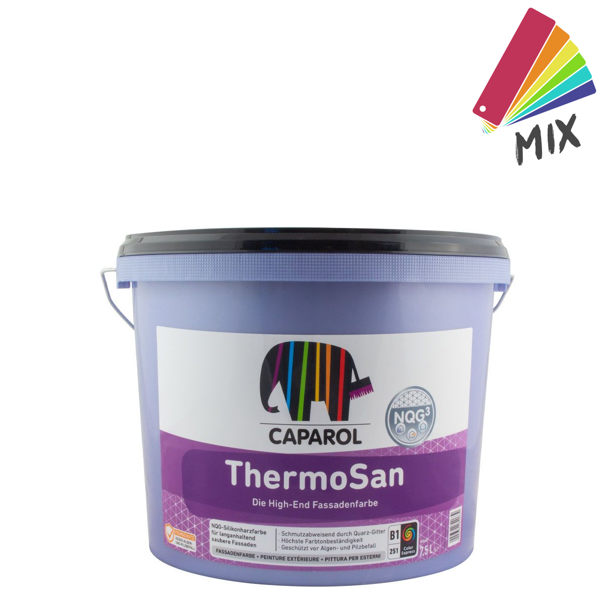 Caparol ThermoSan NQG 7,5L, wunschfarbton PG S, Silikonharz Fassadenfarbe