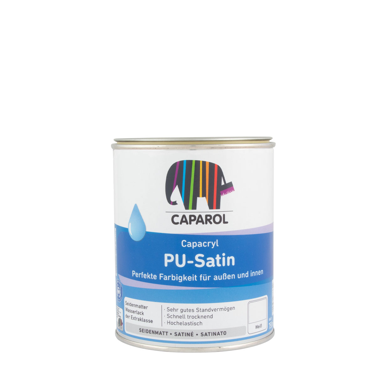 Caparol Capacryl PU Satin 0,75L weiß, seidenmatt, PU Acryllack