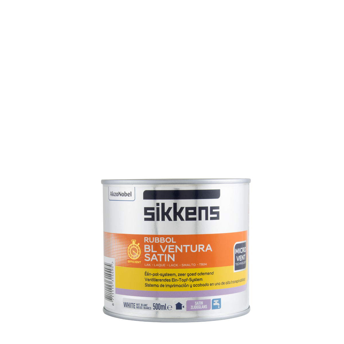 Sikkens Rubbol BL Ventura Satin 500ml weiss, wasserb. Fensterlack