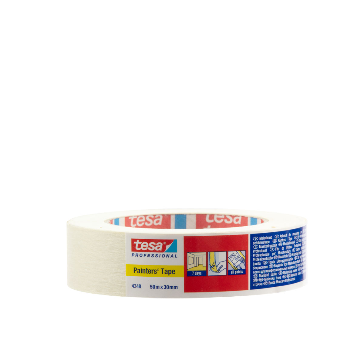 Tesa Professional 4348 Malerband, 30mmx50m Malerabdeckband, Tesakrepp