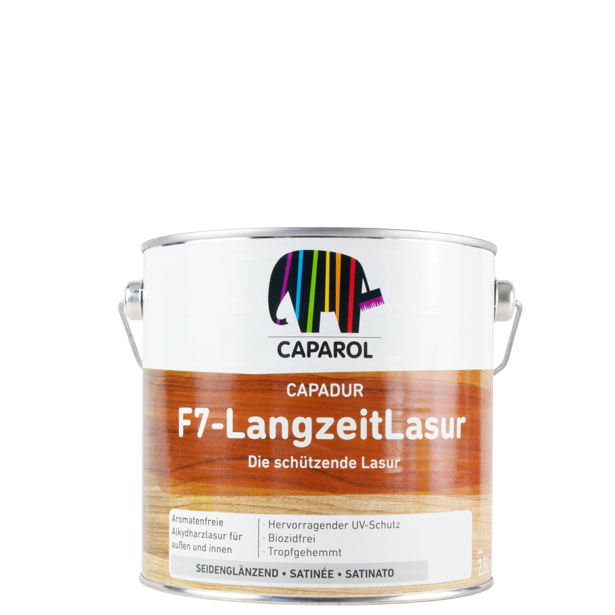 Caparol Capadur F7 LangzeitLasur 2,5l, Palisander, Holzlasur, Alkydharz