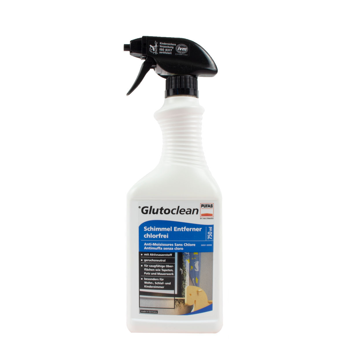 Glutoclean Schimmelentferner Chlorfrei 750ml, Schimmelspray, Schimmelex