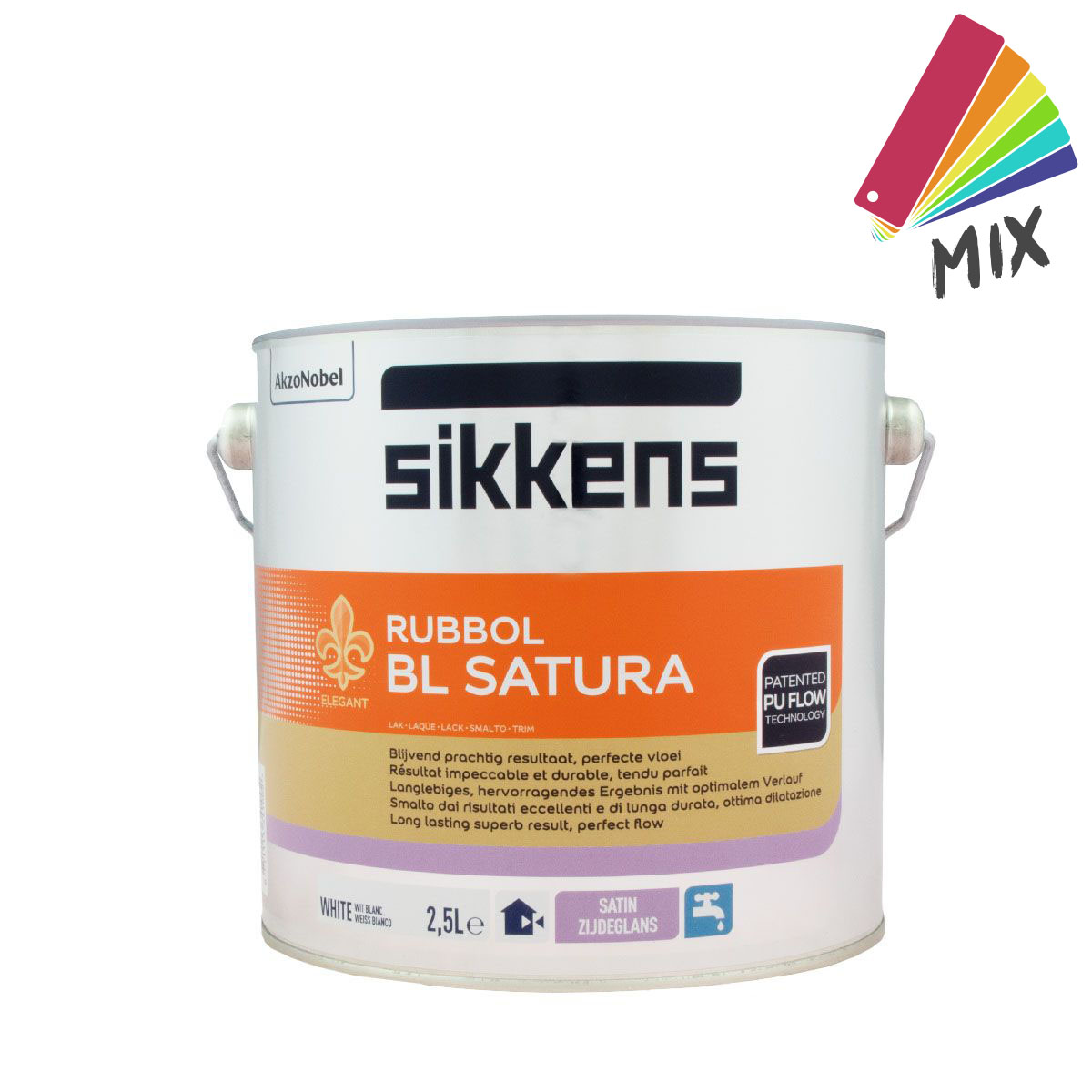 Sikkens Rubbol BL satura 2,5L wunschfarbton, PU-Seidenglanzlack, Holzlack