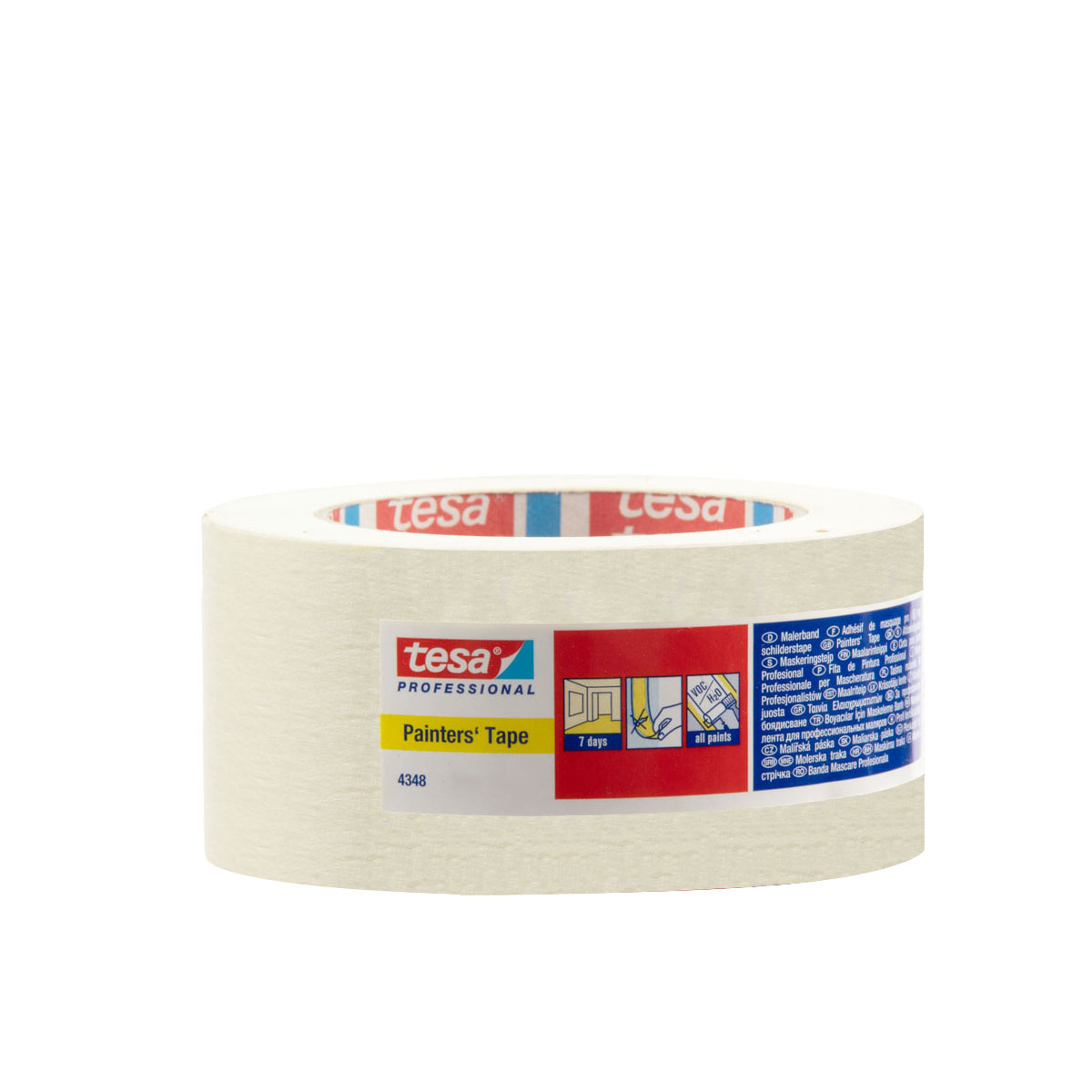 Tesa Professional 4348 Malerband, 50mmx50m Malerabdeckband, Tesakrepp