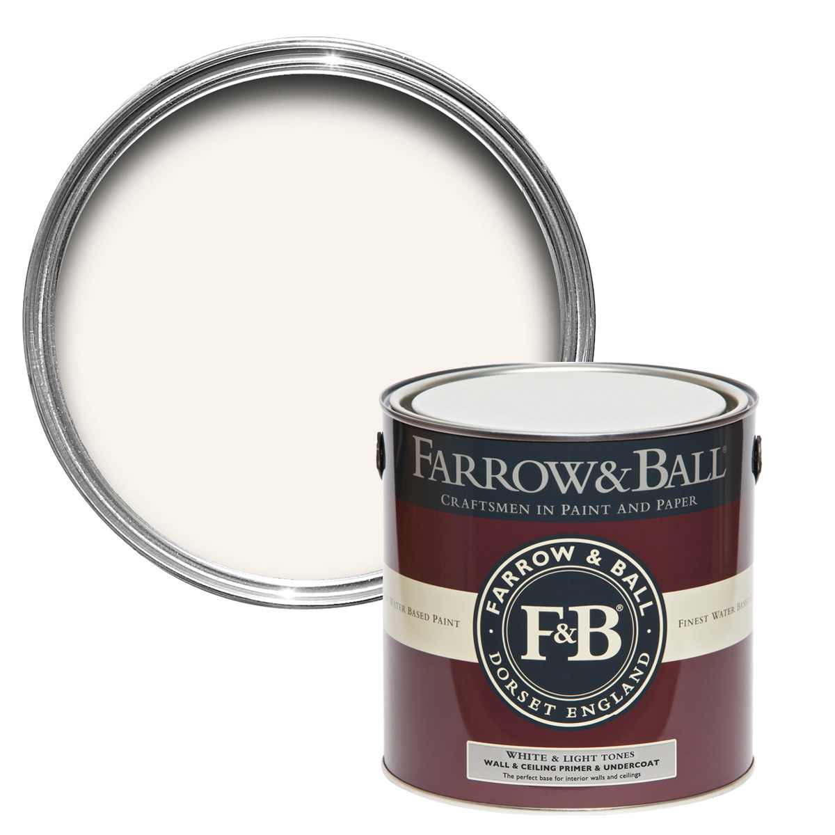 Farrow & Ball Wall & Ceiling Primer & Undercoat 2,5L White & Light Tones, Grundierung