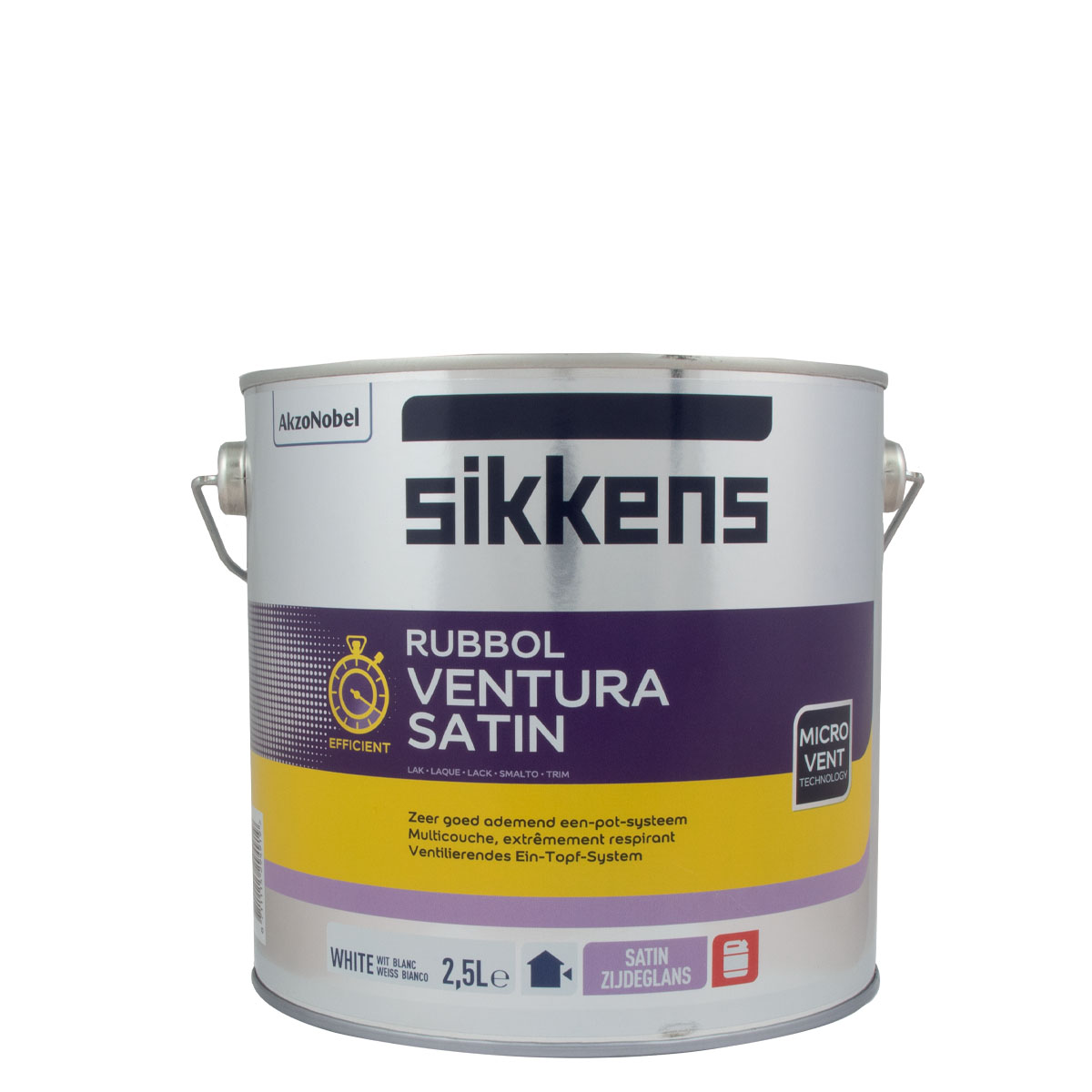 Sikkens Rubbol Ventura Satin (Plus) weiss 2,5L Seidenglanzlack, Fensterlack