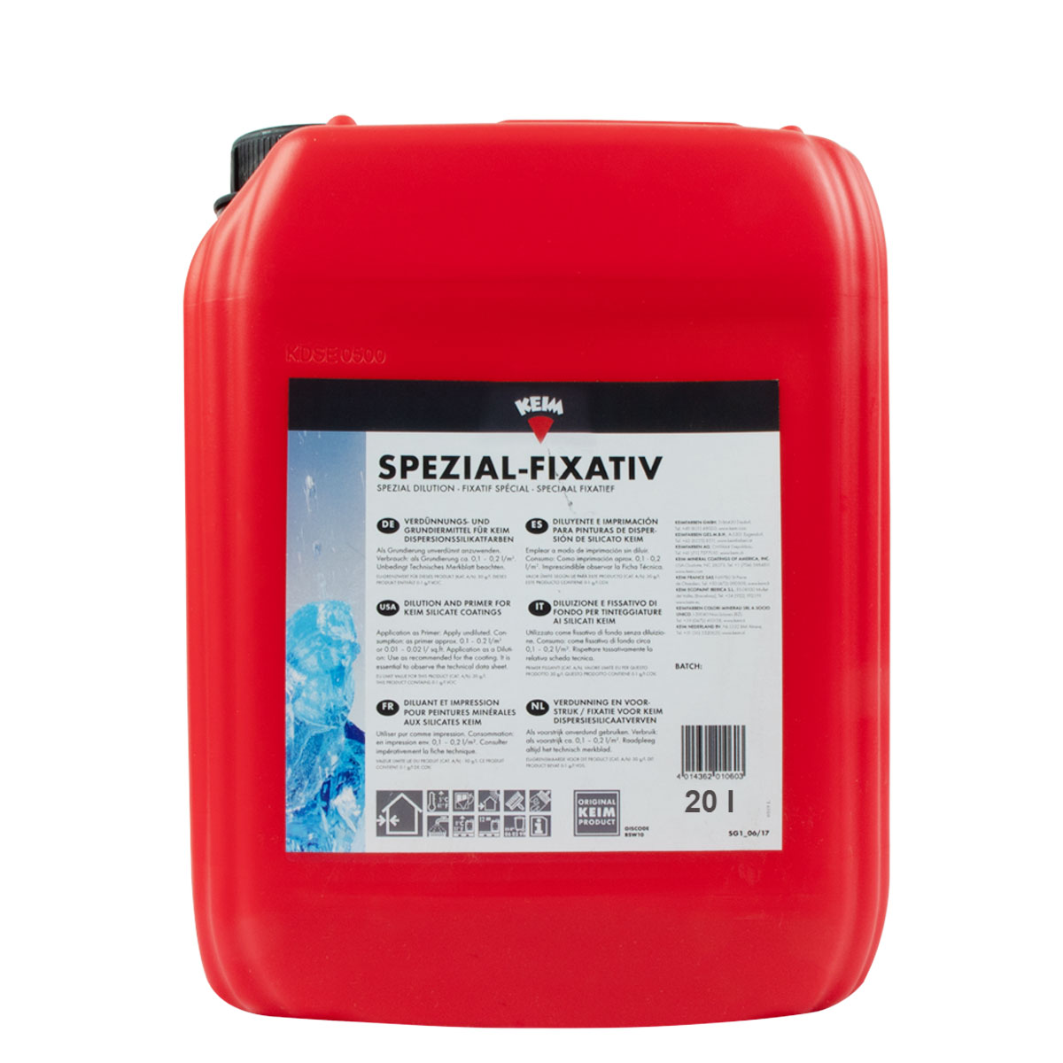 Keim Spezial-Fixativ 20L, Silikat Grundierung, Tiefengrund, Verdünnung