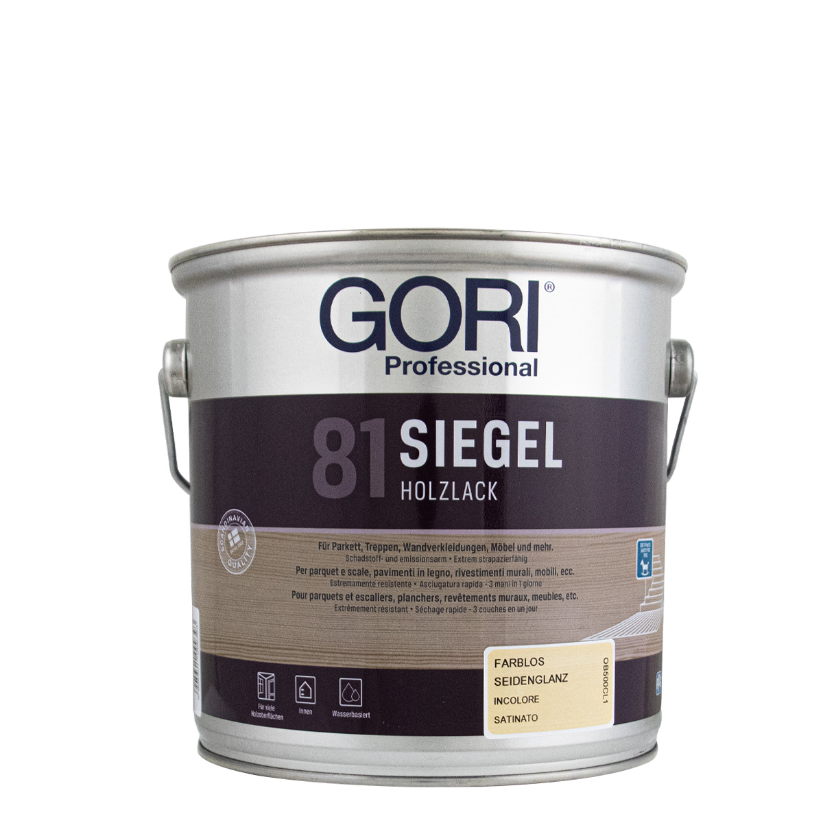 Gori 81 Siegel Holzlack 2,5L farblos seidenglänzend