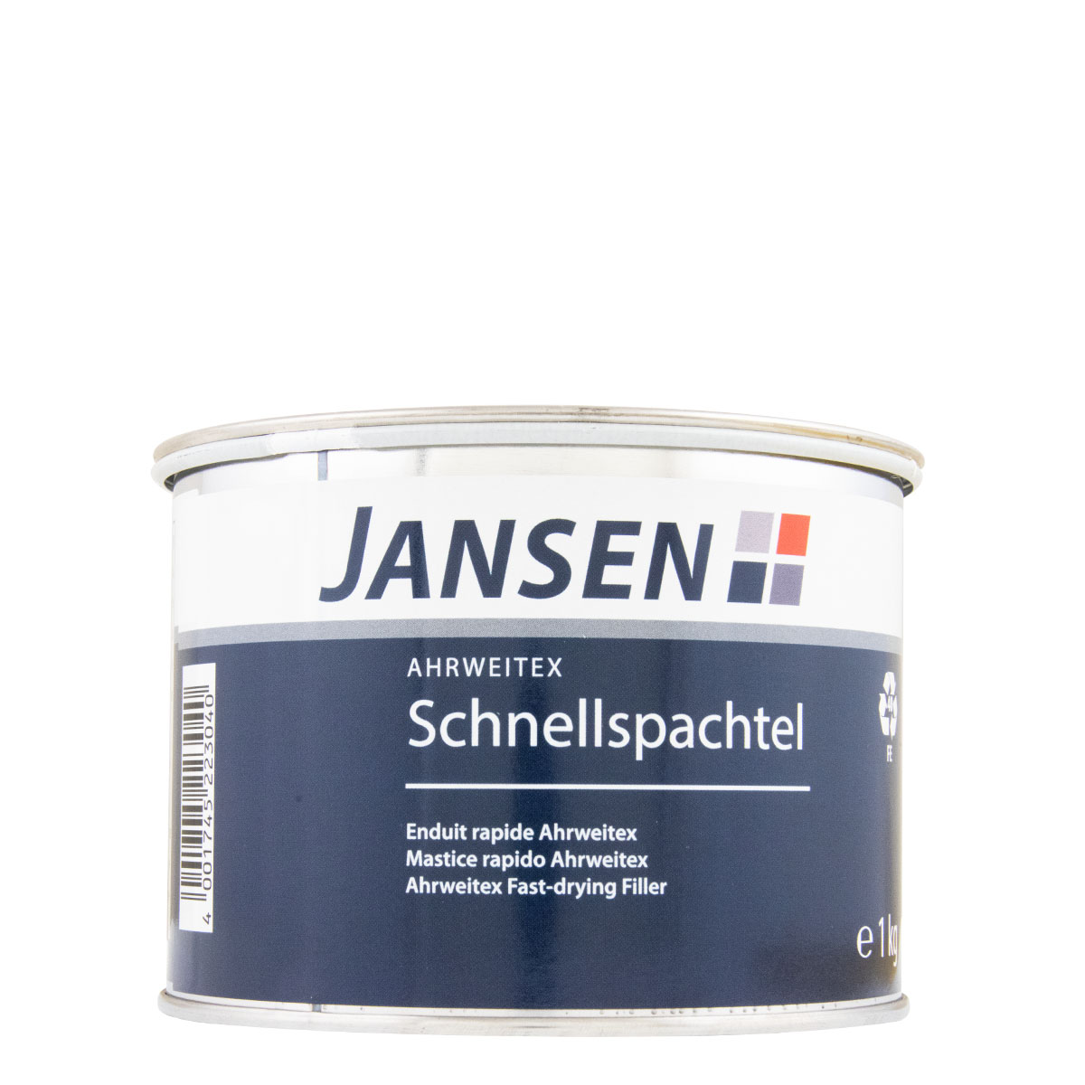 Jansen Ahrweitex-Schnellspachtel 1kg Dose, Fertigspachtel, Lackspachtel, Reparaturspachtel